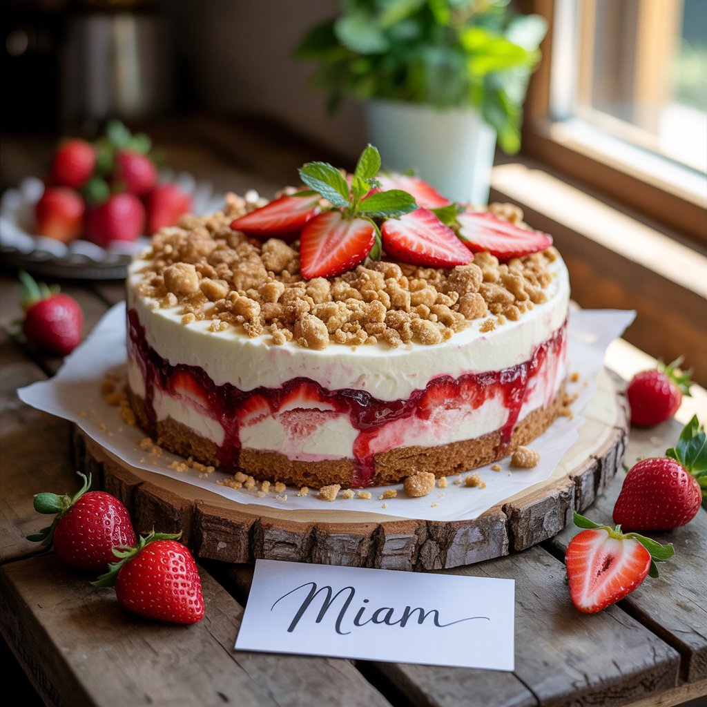 Strawberry Crunch Cake