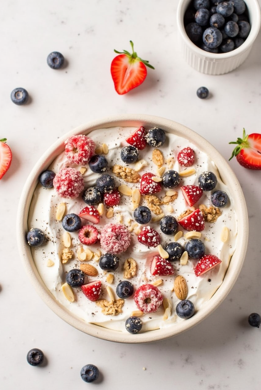 High-Protein Frozen Yogurt Bark