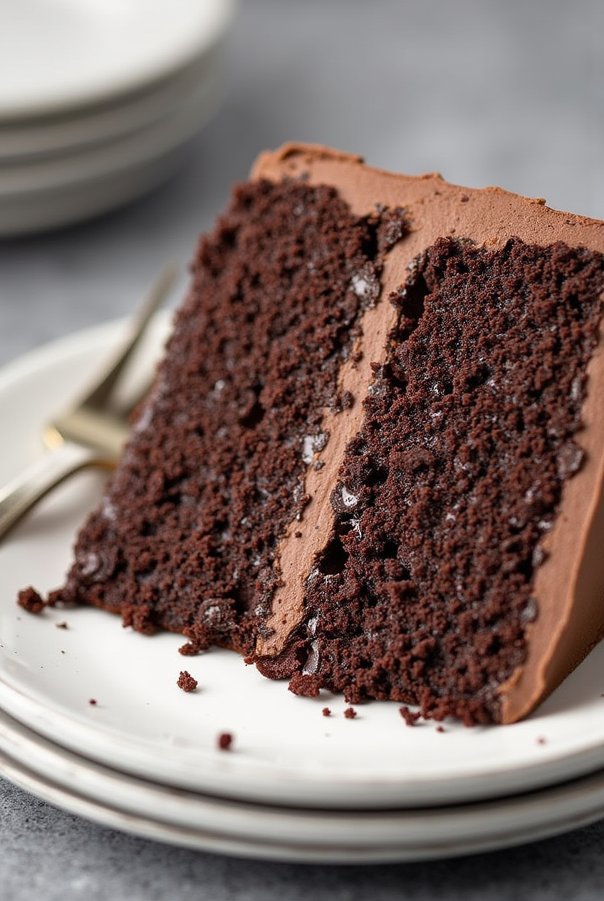 Dark Chocolate Espresso Layer Cake
